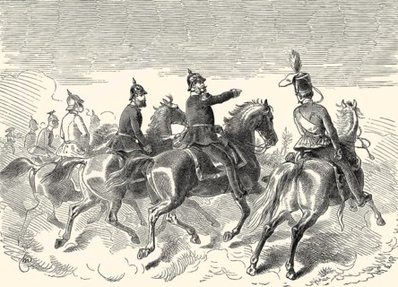 William I at the Battle of Dybbøl, a battle of the Second Schleswig War, 1864