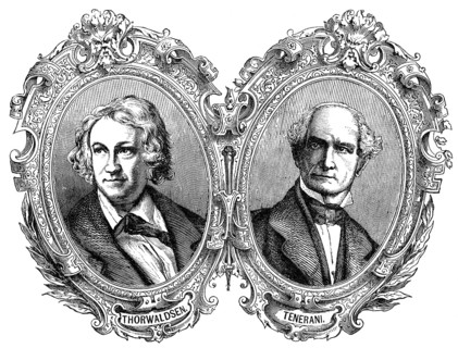 Bertel Thorvaldsen, Danish sculptor, Pietro Tenerani, Italian sculptor