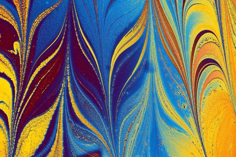 Abstract marbling floral pattern for fabric, tile design. background texture