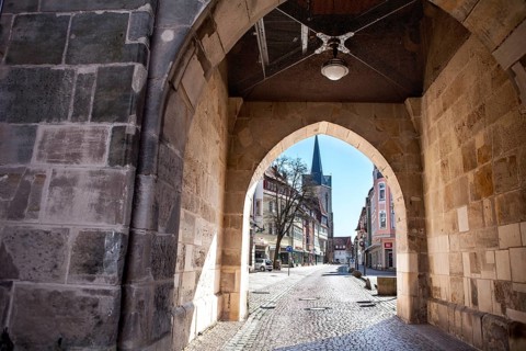 Old town gate Westerturm, Duderstadt, Lower Saxony, Germany