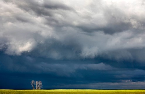 Storm Clouds Canada rural countryside Prairie Scene
