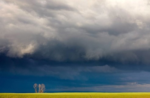 Storm Clouds Canada rural countryside Prairie Scene