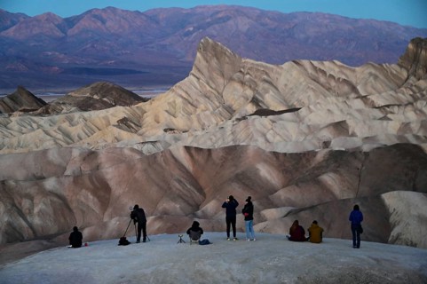 Sunrise at Zabriskie Point in Death Valley National Park, California, USA