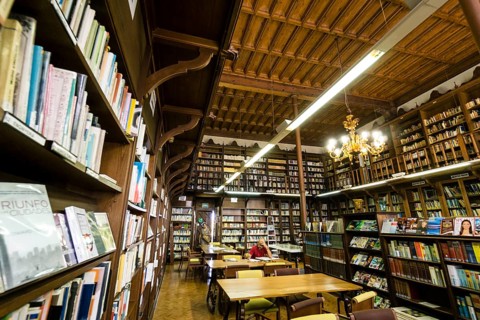 Biblioteca Municipal, Plaza de Cort, Palma, Majorca, Balearic Islands, Spain