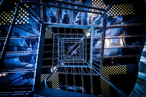 Spiral staircase of image. Shooting Location: Sendai, Miyagi Prefecture