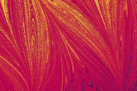 Beautiful abstract art of Ebru marbling painting techniques on water with acrylic paints