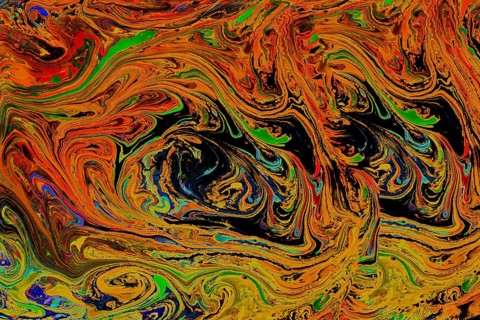 Traditional Ottoman Turkish abstract marbling art patterns as background