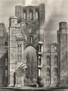 Kelso Abbey, a ruined Scottish abbey in Kelso, Scotland, United Kingdom