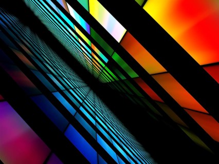 Abstract colorful diagonal background - computer-generated 3d illustration. Fractal art: bright