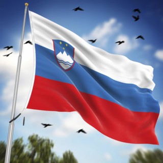 Flag of Slovenia, This is a computer generated and 3d rendered image