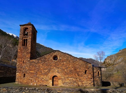La Cortinada church in Ordino of Andorra Pyrenees