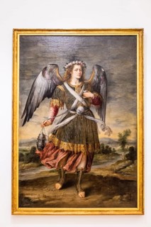 Archangel Sealtiel, 17th century, oil on canvas, Bartolome Roman, Mallorca, Balearic Islands, Spain