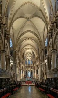 Canterbury, United Kingdom, 10 September, 2022: view of the Quire and the steps leading to the
