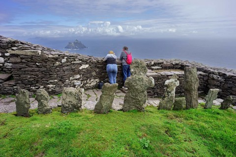 Monastery at the top, Skellig Michael island, Mainistir Fhionáin (St. Fionan?s Monastery), county