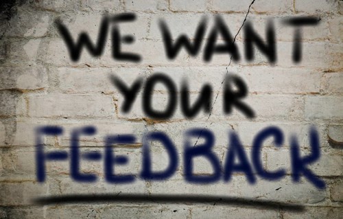 We Want Your Feedback Concept