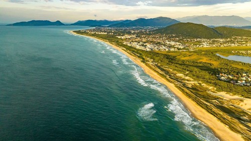 Florianópolis, Campeche beach during sunrise. Brazil. Rio Tavares neighborhood