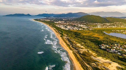 Florianópolis, Campeche beach during sunrise. Brazil. Rio Tavares neighborhood