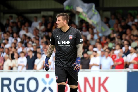 Goalkeeper Kevin Müller (1. FC Heidenheim) in the match for the DFB Cup 2022-23, 1st round: DFB Cup