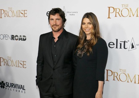 Christian Bale and Sibi Blazic at the Los Angeles premiere of 'The Promise' held at the TCL Chinese