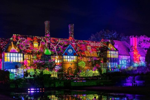 Wisley, Woking, Surrey, UK, November 19 : Christmas Glow 2022 at RHS Garden Wisley, Woking, Surrey,