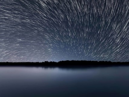 Star Trails over Night sky. Night sky startrails