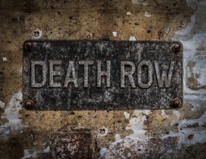 Grungy Death Row Sign At A Maximum Security Prison