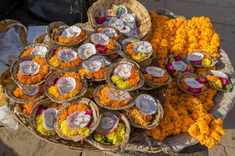 Paper diyas, varanasi, uttar pradesh, india, asia