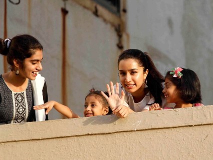 Bollywood actor Shraddha Kapoor during the Ganesh Chaturthi celebrations in Mumbai, India on