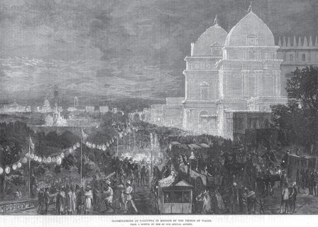 Illuminations at Calcutta in Honour of the Prince of Wales, West Bengal, India