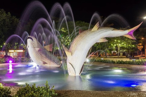 Liberty Square, piraputangas fish, located in the city of Bonito, Mato Grosso do Sul, Brazil
