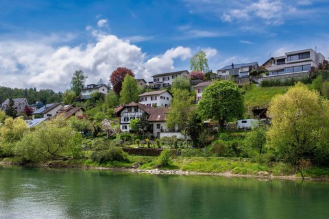 Residential neighbourhood Häuser an der Aare, Bern, Switzerland