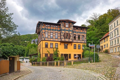 Weinbergstraße in Rudolstadt, Thuringia, Germany