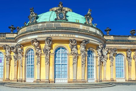 Sanssouci Palace in Sanssouci Palace Park in Potsdam, Germany