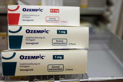 Ozempic, medication, diabetes 2, pharmacy, Germany, packs of Ozempic in various strengths are