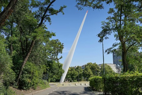 44 metre long rotor blade, Vestas V90 wind turbine from 2010, German Museum of Technology,