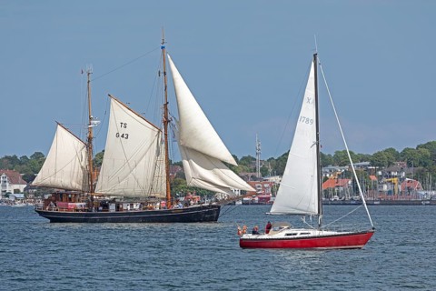 Sailing ship Seute Deern, sailing boat, Laboe, Kieler Woche, Kiel Fjord, Kiel, Schleswig-Holstein,