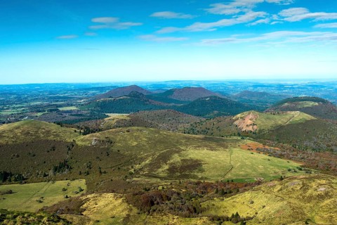 Regional natural park of Auvergne Volcanoes, Unesco World heritage, Puy de Dome department,