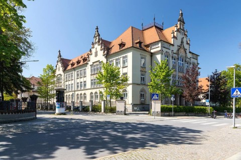 Schiller-Gymnasium, exterior view, Bautzen, Saxony, Germany