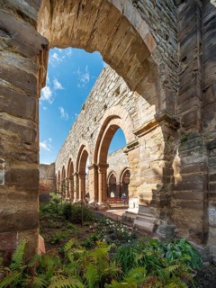 Ruins of the monastery church, Memleben Monastery and Imperial Palace, Memleben, Saxony-Anhalt,