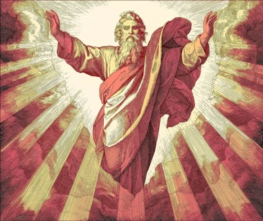 The Creation of Light, Old Testament, by Julius Schnorr von Carolsfeld, 1860, digitally altered
