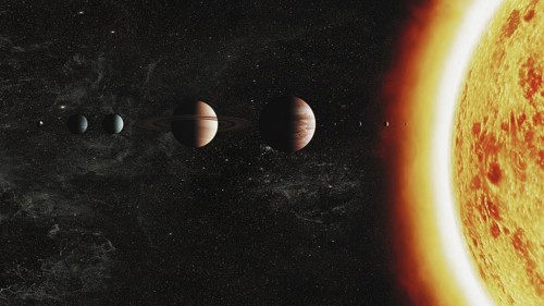 Solar system. Elements of this image furnished by NASA