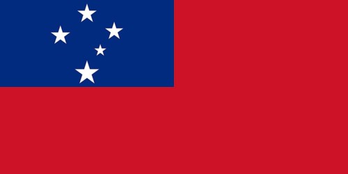 Flag of Samoa, Vector illustration