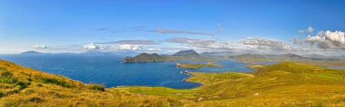 View from Geokaun Mountain, County Kerry, Ireland, Valentia Island