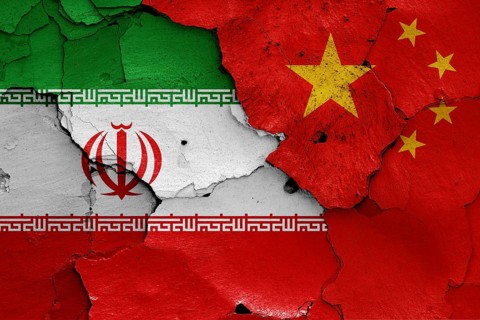 Flags of Iran and China