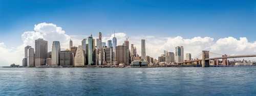 panoramic view at the skyline of new york