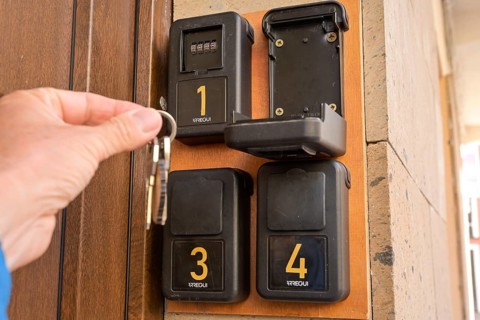 Key safe, lockers for keys for holiday flats, La Gomera, Spain