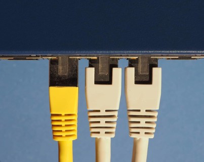Modem router switch with RJ45 ethernet plug ports