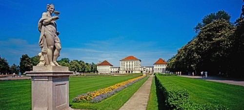 Statue in Nymphenburg Park and Palace, Munich, Bavaria, Germany