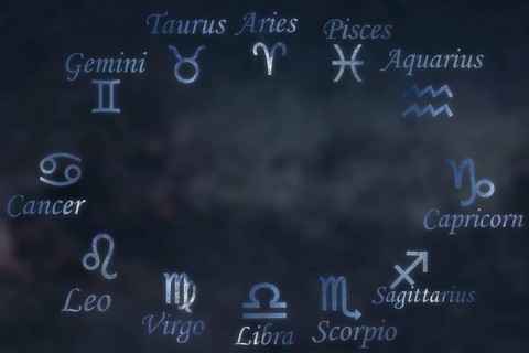 Zodiac constellations Cancer, Pisces, Aquarius, Capricorn, Sagittarius, Scorpio, Libra, Virgo, Leo,