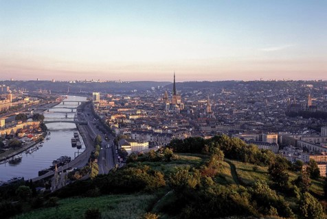 Rouen, view of the city from Bonsecours